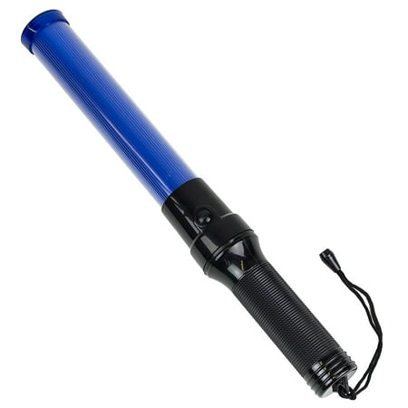 RK Signal Traffic Wand Baton LED Flashlight with Wrist Strap - Blue / 16 -