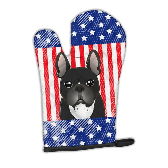 Carolines Treasures BB2157OVMT American Flag and French Bulldog Oven Mitt Large multicolor