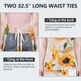 thumbnail image 6 of Newspaper Text Sunflower Pattern Apron-Garden Aprons for Women with Pockets-Cotton Linen Waterproof Kitchen Cooking Gardening Aprons Adjustable for Kitchen,Cooking,BBQ and Salon 33x27 Inch, 6 of 7