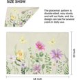 thumbnail image 4 of Wild Flowers Summer Placemats Set of 4, 12x18 Inch Floral Leaves Spring Seasonal Holiday Table Mats for Party Kitchen Dining Decoration, 4 of 6