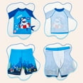 thumbnail image 5 of Toddler Girls Boys Summer Swimwear Sets Short Sleeve O Neck Tops + Cartoon Animal Print Shorts + Hat 1-12 Years, 5 of 7