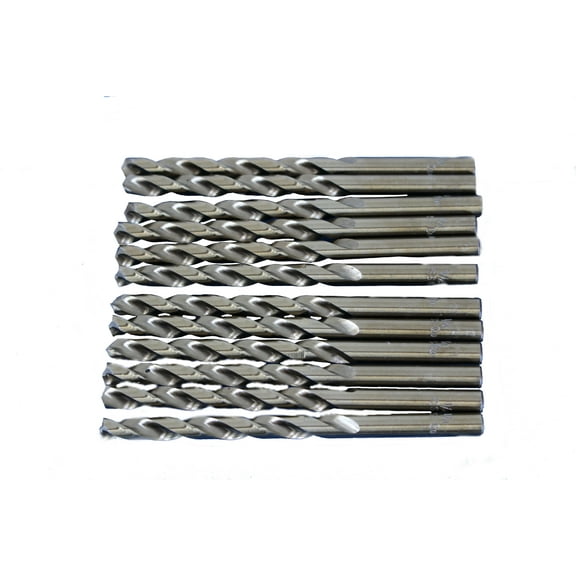 TEMO 12 pc 1/4 Inch (6.3 mm) Cobalt 135 Degree Jobber Drill Bit 6 Inch Length