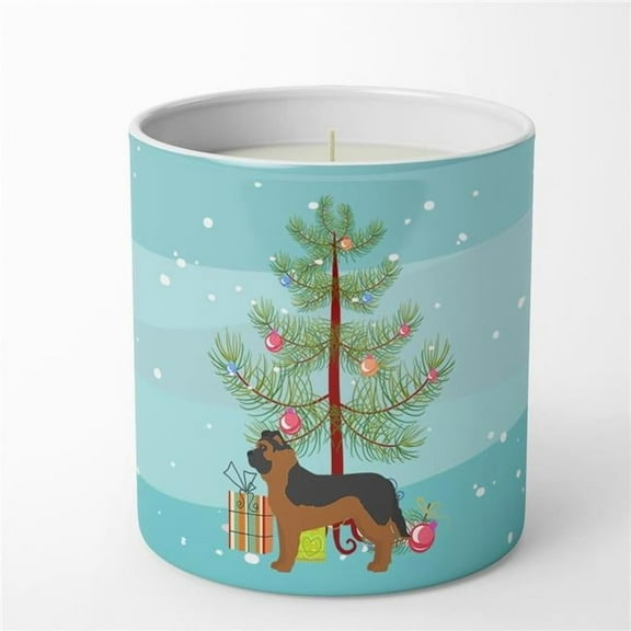 Carolines Treasures CK3833CDL 3.75 x 3.25 in. Unisex Black German Shepherd Mastiff Mix Christmas Tree 10 oz Decorative Soy Candle