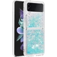 thumbnail image 5 of Glitter Liquid Case for Samsung Galaxy Z Flip 3 for Girls Women, Bling Quicksand Clear Soft TPU Cover Shiny Sparkle Luxury Floating Protective Case for Samsung Galaxy Z Flip3 RLS Silver Blue, 5 of 12