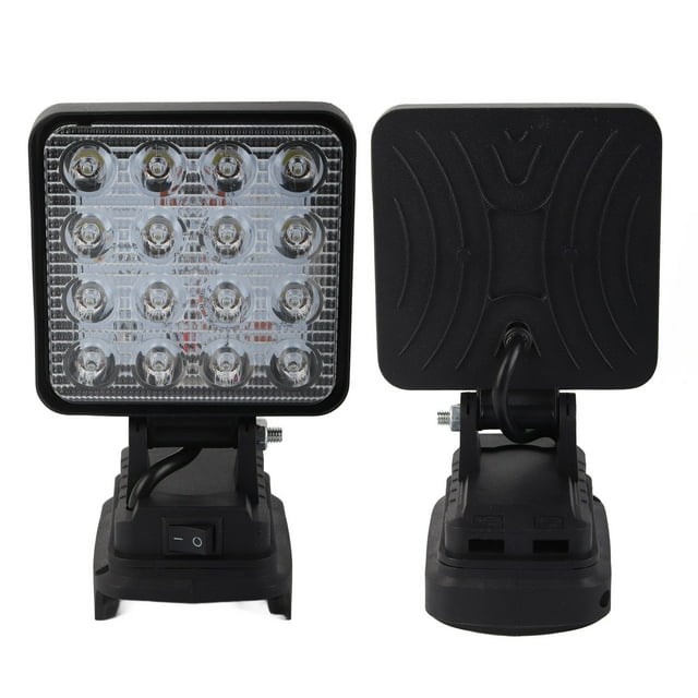 Reflector De Trabajo LED, 6500K Operación Fácil 16 Perlas De Lámpara 8W 25V Voltaje De Trabajo Luz De Trabajo LED Inalámbrica Batería De Litio De 18V Alimentada Para Acampar