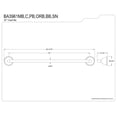 thumbnail image 4 of Kingston Brass BA3961SN Restoration Towel Bar, 24-Inch, Brushed Nickel, 4 of 4
