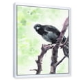 thumbnail image 3 of Designart 'Curious Crow Sitting On A Branch' Traditional Framed Canvas Wall Art Print, 3 of 5