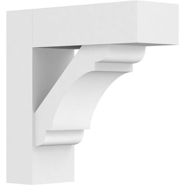 Ekena Millwork BKTP05X16X16OLY05 Standard Olympic Architectural Grade PVC Bracket with Block Ends - 5 x 16 x 16 in.