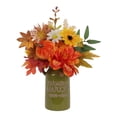 thumbnail image 1 of Decoración floral Way to celebrate Harvest de tarro con calabazas verde, 1 of 8