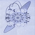 thumbnail image 1 of Ahgly Company Machine Washable Indoor Square Transitional Lavender Blue Area Rugs, 5' Square, 1 of 7