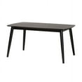 thumbnail image 3 of Baxton Studio Darrion Mid-Century Modern Cream Fabric and Black Finished Wood 7-Piece Dining Set, 3 of 7