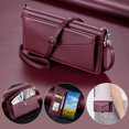 thumbnail image 3 of Crossbody Wallet Case Compatible with Google Pixel 6a RFID Blocking Soft PU Leather 2-Card Slots, Cash Pocket & Cash Slot Shockproof Phone Case Fit for Google Pixel 6a for Women Girls,Winered, 3 of 10