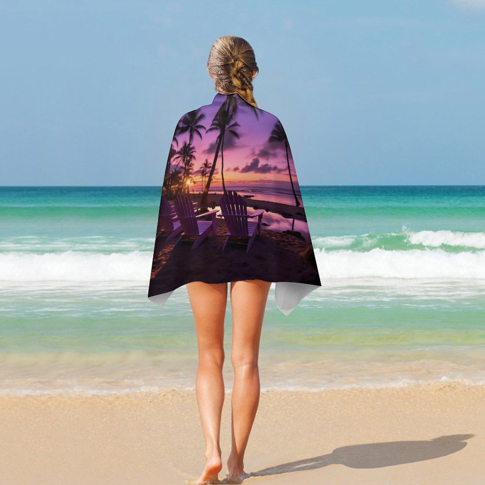 Hawaii Microfiber Lightweight Beach Towel Quick Dry Absorbent Thin Towels for Swimming Pool Camping Beach Easy for Vacation Essentials