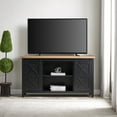 thumbnail image 2 of Evelyn&Zoe Elmwood Rectangular TV Stand for TV's up to 65", Black Grain/Golden Brown, 2 of 12