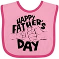 thumbnail image 3 of Inktastic Happy Father's Day Parent-Child Fist Bump Boys or Girls Baby Bib, 3 of 4