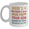 thumbnail image 3 of Funny Mother's Day Coffee Mug, 11 oz, White Ceramic, Son and Daughter-in-Law Gift, 3 of 5