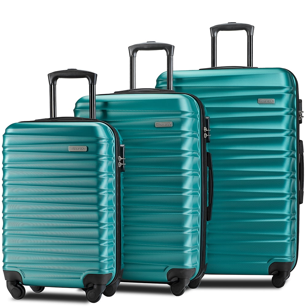 Lowestbest 3 Piece Luggage Sets, Lightweight Trolley Suitcase Set with