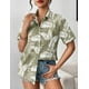 thumbnail image 2 of Blusa de manga corta con estampado tropical Zeagoo para mujer, 2 of 5