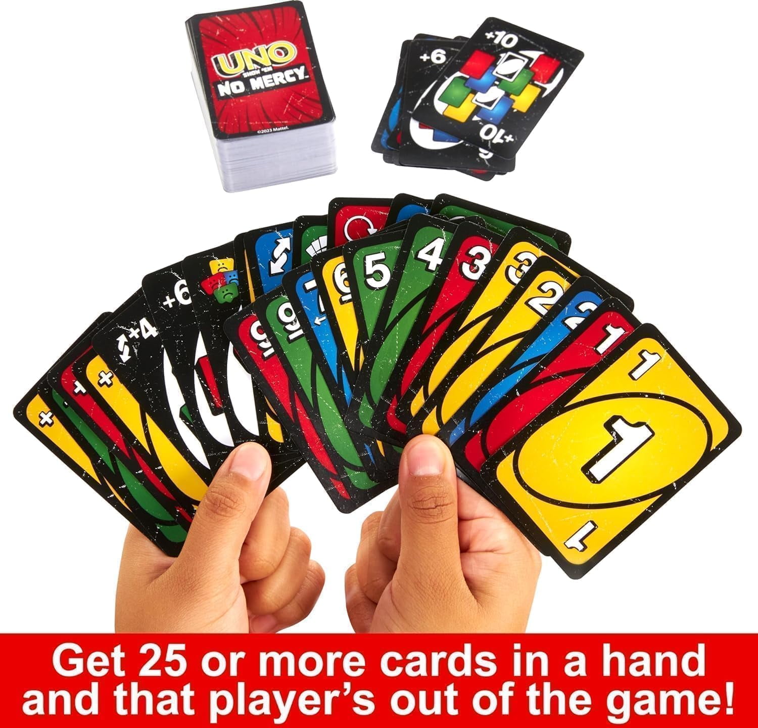 Mattel Uno No Mercy, Flip and Dos Card Game, Combo Pack of 3