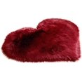 thumbnail image 2 of Heart Shaped Faux Sheepskin Rug, Wine Red, Small (approx. 1.5 sq ft), Contemporary, Unisex, Valentine's Day Gift, Area Rug, 2 of 3
