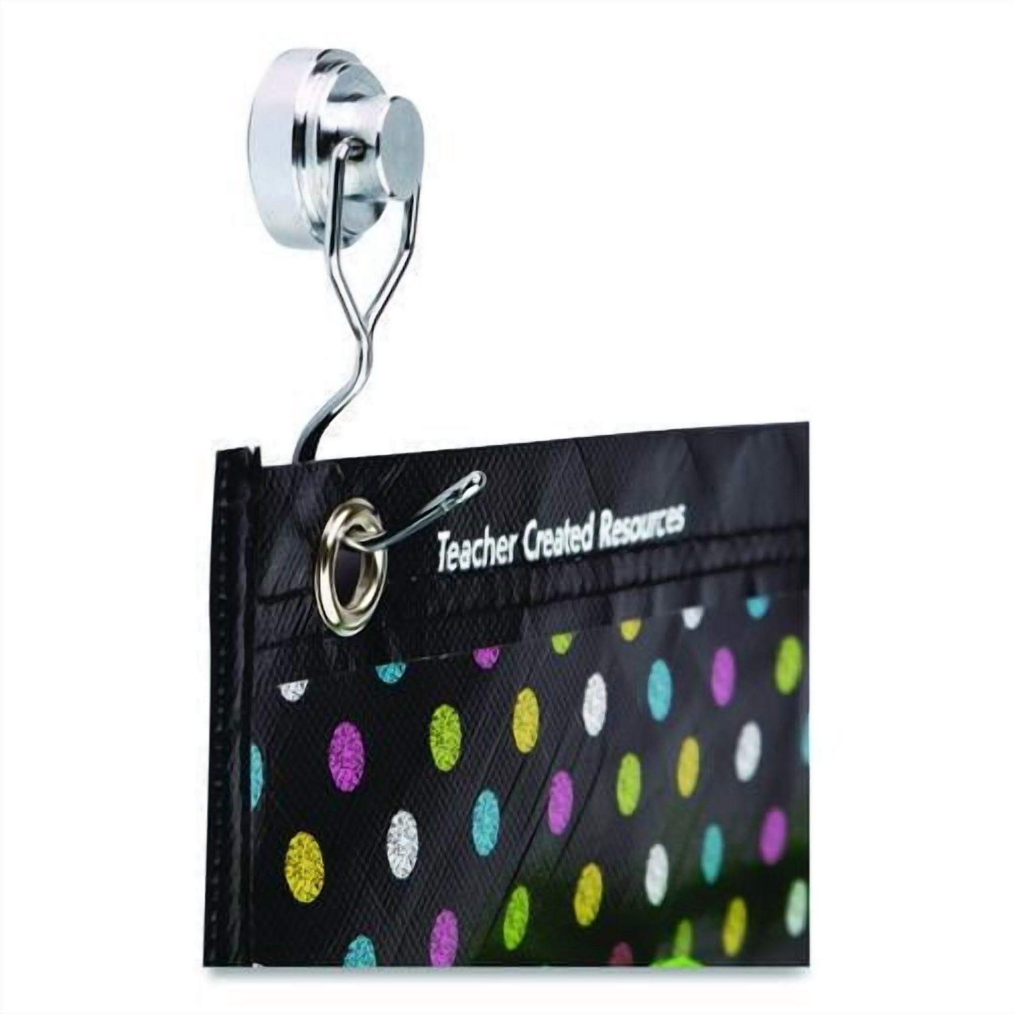 Magnetic Hook, Steel, Silver, Supports Up to 20 lbs, 2/Pack | Bundle of 5