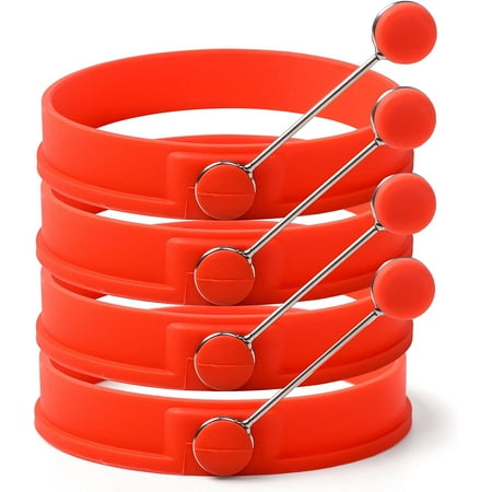 

Set of 4 Silicone Egg & Pancake Rings - 4 Inches