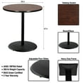 thumbnail image 4 of Hampden Furnishings Bennet Collection Steel Frame 36" Round Top, Round Base, 42" Height, Cafe Table, Black Frame/Mahogany Top, 4 of 5