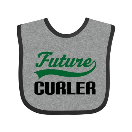 

Inktastic Future Curler Kids Curling Sports Boys Baby Bib