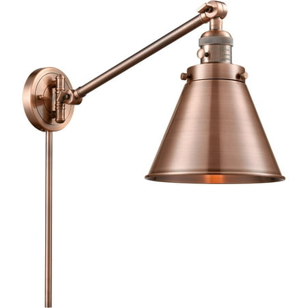 

Antique Copper Tone Wall Sconces 8 Wide Steel/Cast Brass Medium Base 1 Light Fixture