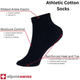 thumbnail image 2 of Alpine Swiss Mens Ankle Socks 8 Pack Cotton Athletic Performance Socks for Men Moisture-Wicking Cushioned Quarter Length Socks Reinforced Heel & Toe, 2 of 6