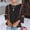 Black plus size knitted sweater a1, variant on Women's Plus Size 3/4 Sleeve Knitted Sweater Casual Boho Tops Round Neck Pullover Long Sleeve Shirts Fall Winter Fashion Clothes, Khaki S