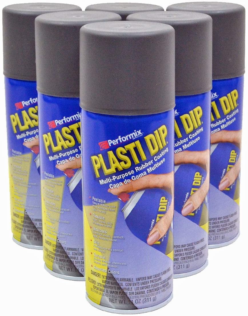 Plasti Dip Matte Gunmetal Grey 6Pack Liquid Wrap Removable Rubber