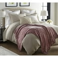 thumbnail image 2 of Crafted by Catherine Mauve Heavyweight Chenille Throw 50" x 60", Luxury Soft Cozy, 2 of 4