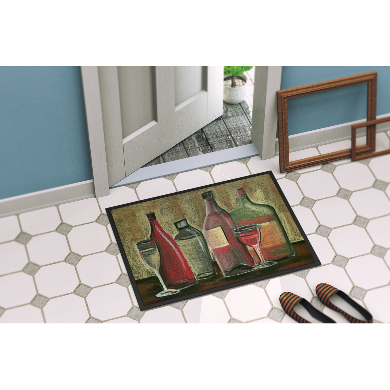 Wine by Tiffany Budd Doormat 18x27