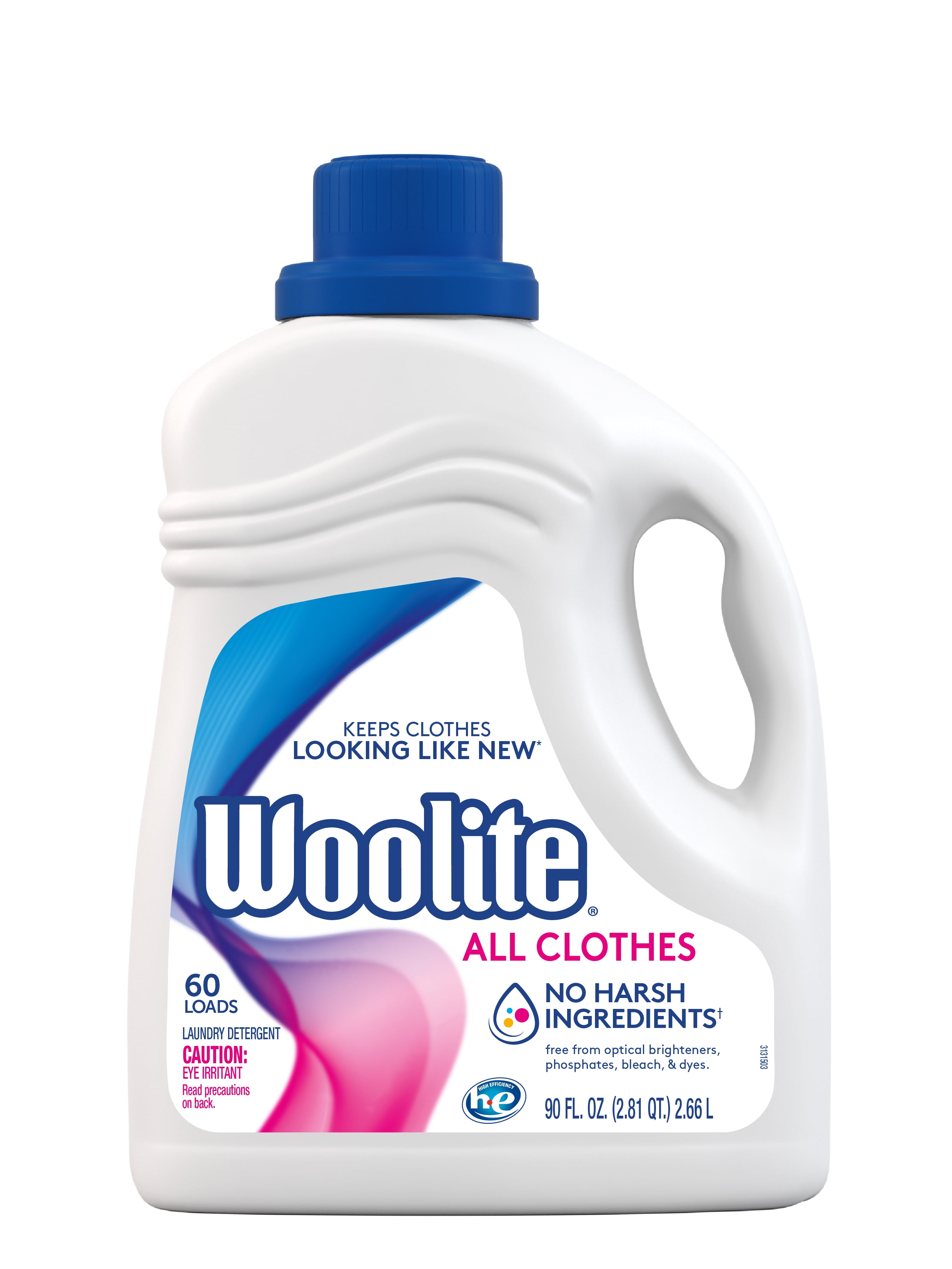 WOOLITE All Clothes Liquid Laundry Detergent, 60 Loads, 90oz, Gentle
