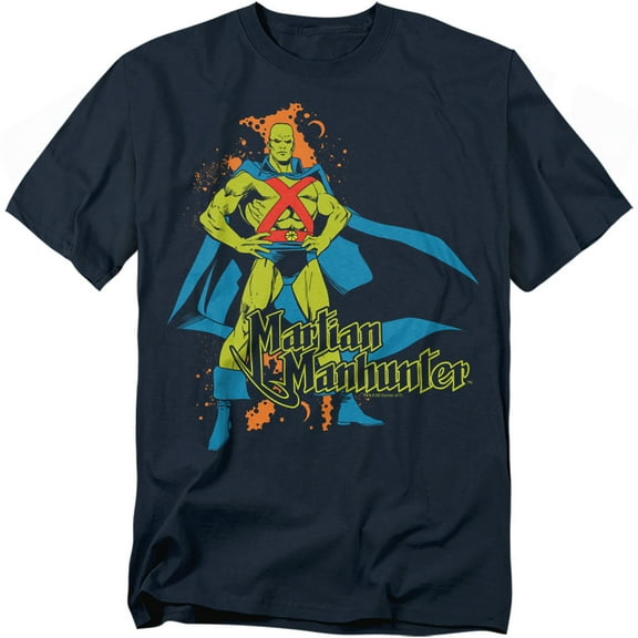DC Comics Men's Martian Manhunter T-shirt Small Navy