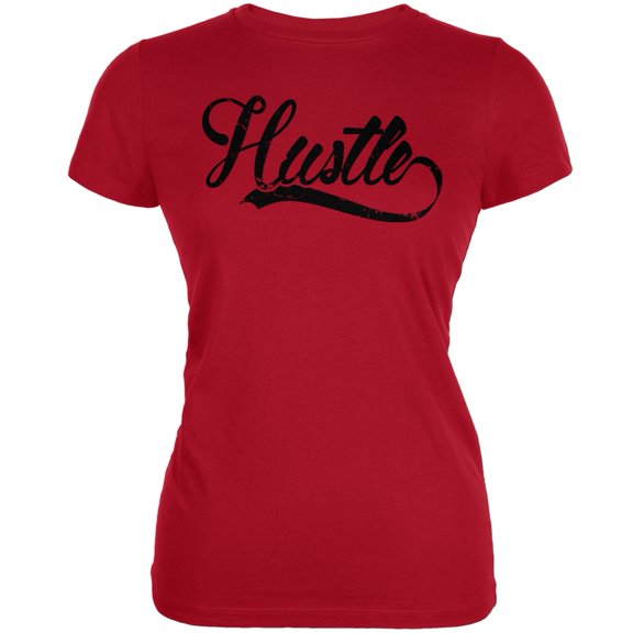 Hustle Red Juniors Soft T-Shirt - Small