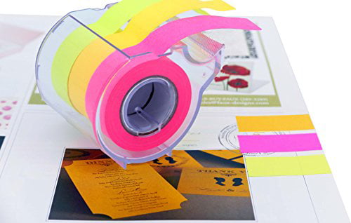 4A Roll Sticky Notes 2"x315" Neon Green Full Adhesive Sticker Bookmark 3 Rolls 