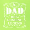 thumbnail image 5 of Wild Bobby, No. 1 Dad Genuine Legend Father's Day Men's Tee, Safety Green, Large, 5 of 6