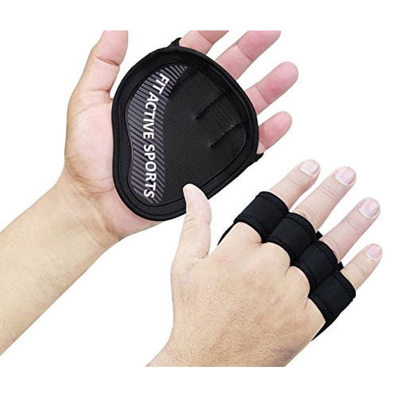 Fit Active Sports Workout Gloves for Pull Ups, Extra Gym Grips, Cross Training, Grip Pads - Rubber Padding to Avoid Calluses - Suits Men & Women - Super Tight Grip