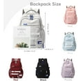 thumbnail image 3 of Cute Aesthetic Backpack Study Bag Solid Color Lightweight Travel Daypack Casual Schoolbag with Coin Pouch,Black, 3 of 6
