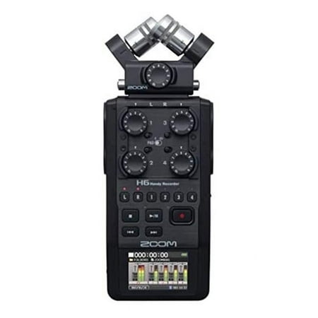 UPC: 0884354022860 | Zoom ZOOM-ZH6AB-NM All Black 6-Track Portable Recorder with Stereo Microphones