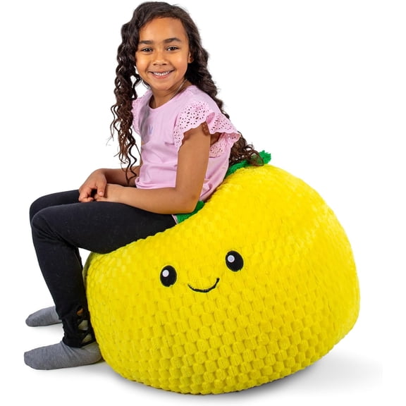 Pineapple Super Soft Plush Bean Bag Chair for Kids, 2.5 Feet, Refillable