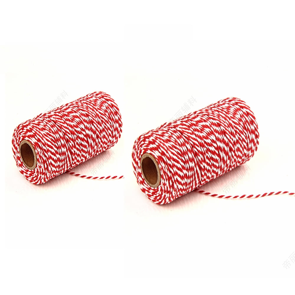 Butchers Craft Cotton Thread Durable Twine Perfect for Baking DIY Crafts and Handmade Arts 200M Red String Twine Red