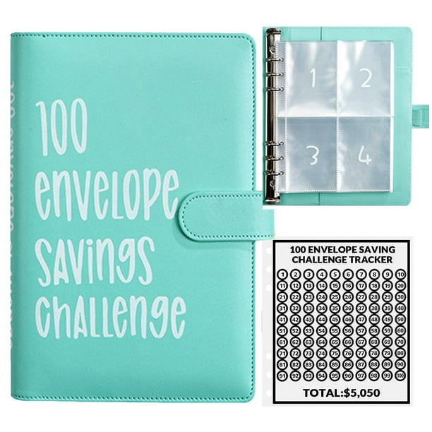 Carpeta AASLOB Money Saving Challenge con 100 sobres