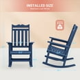 thumbnail image 5 of Sonerlic 1 Peak Outdoor Patio HIPS Rocking Adirondack Chair for Deck,Garden and Balcony,Navy Blue, 5 of 9