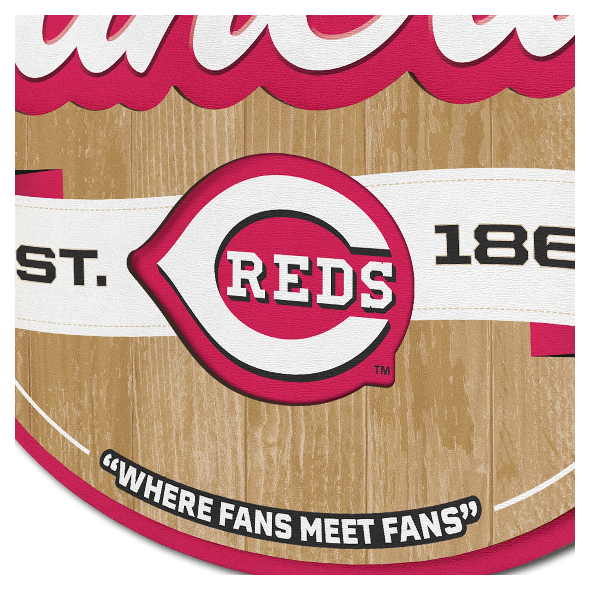 IDNA Cincinnati Reds 12.5" x 17" Fan Cave Sign