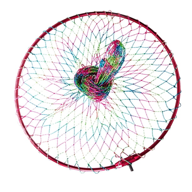 Red de aterrizaje para pesca, malla de nailon, plegable, para agua salada y exteriores. 45cm