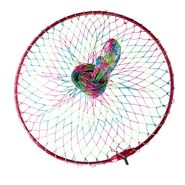 Cabeza de red de aterrizaje para pesca, accesorios de malla de nailon, herramienta de pesca con tornillo de 8mm, cabezal de red de inmersión plegable 45cm