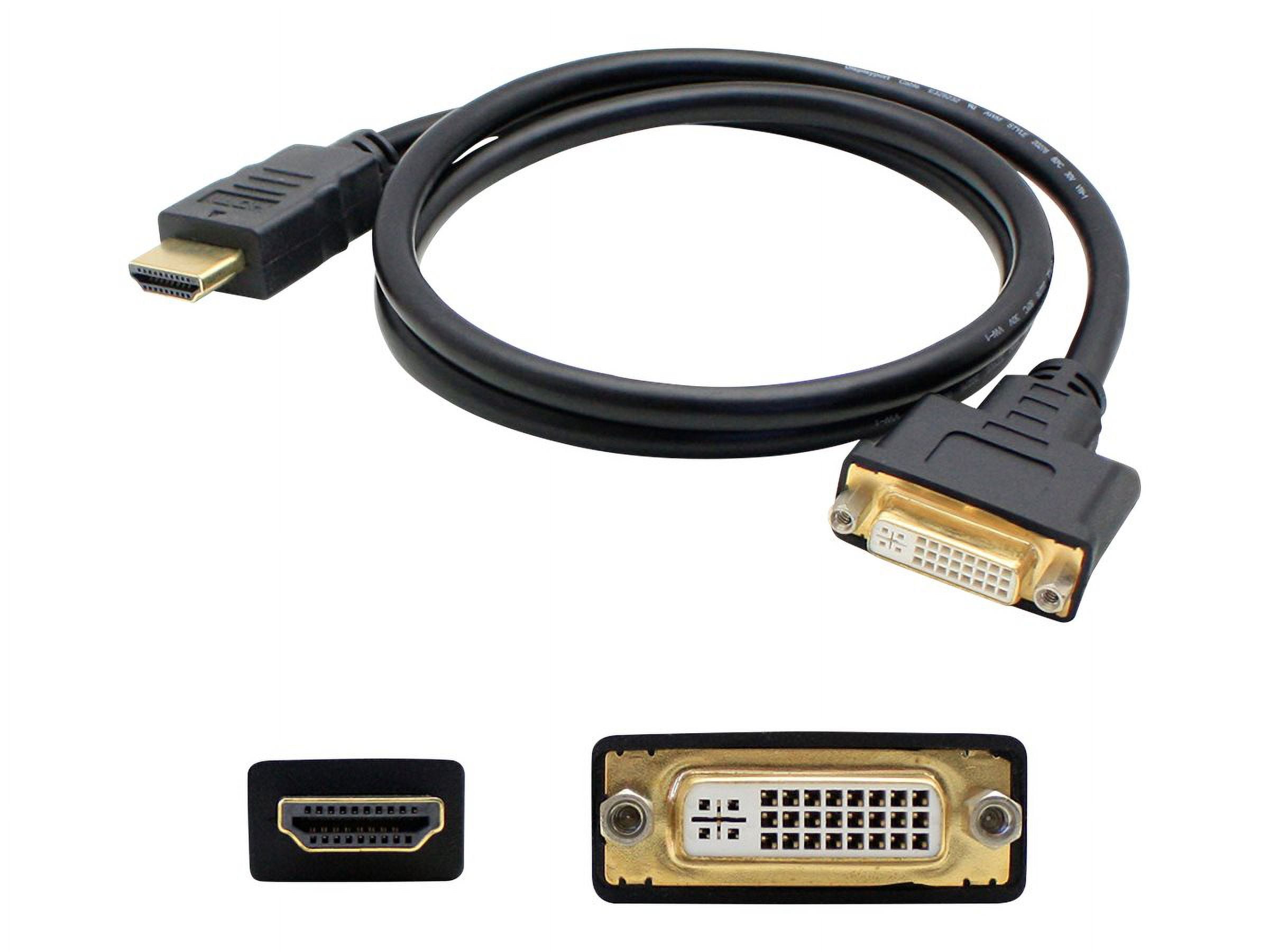 8in HDMI 1.3 Male to DVI-D Dual Link (24+1 pin) Female Black Cable For Resolution Up to 2560x1600 (WQXGA) - 100% compatible and guaranteed to work